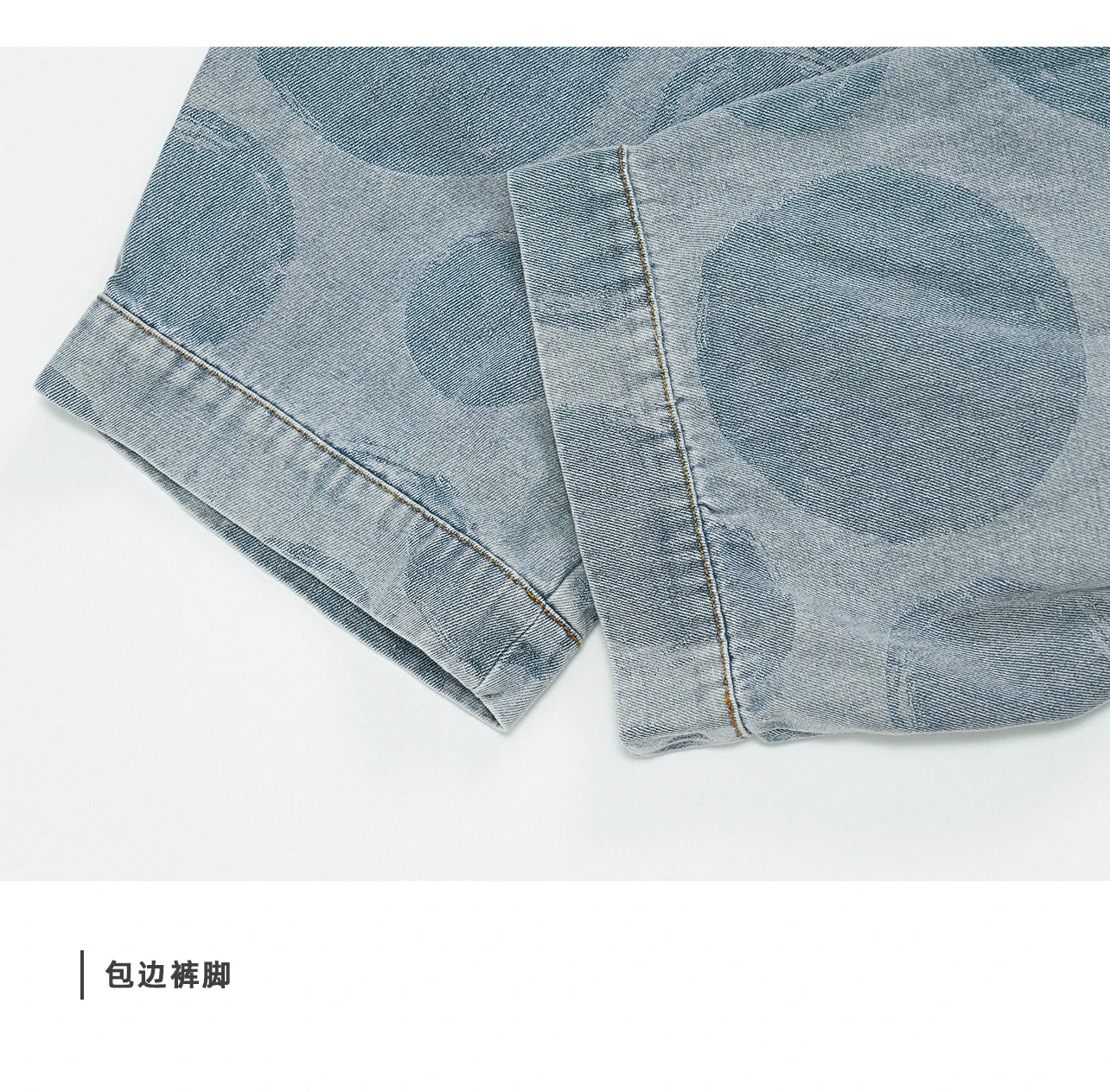 Pantalones Vaqueros de Algodón Holgados con Estampado