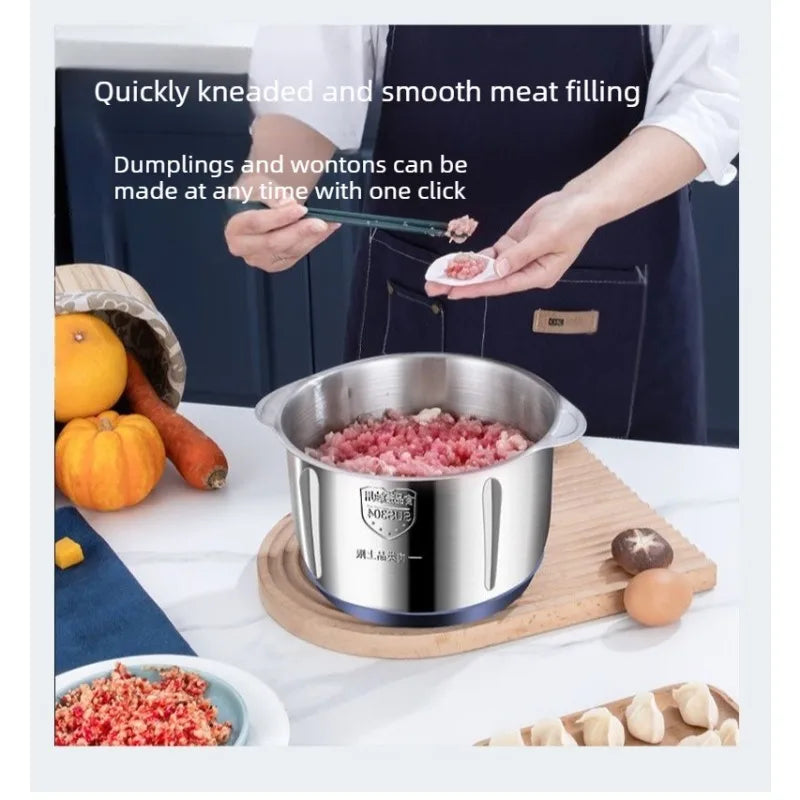 Picadora de carne eléctrica multifuncional de acero inoxidable para cocina