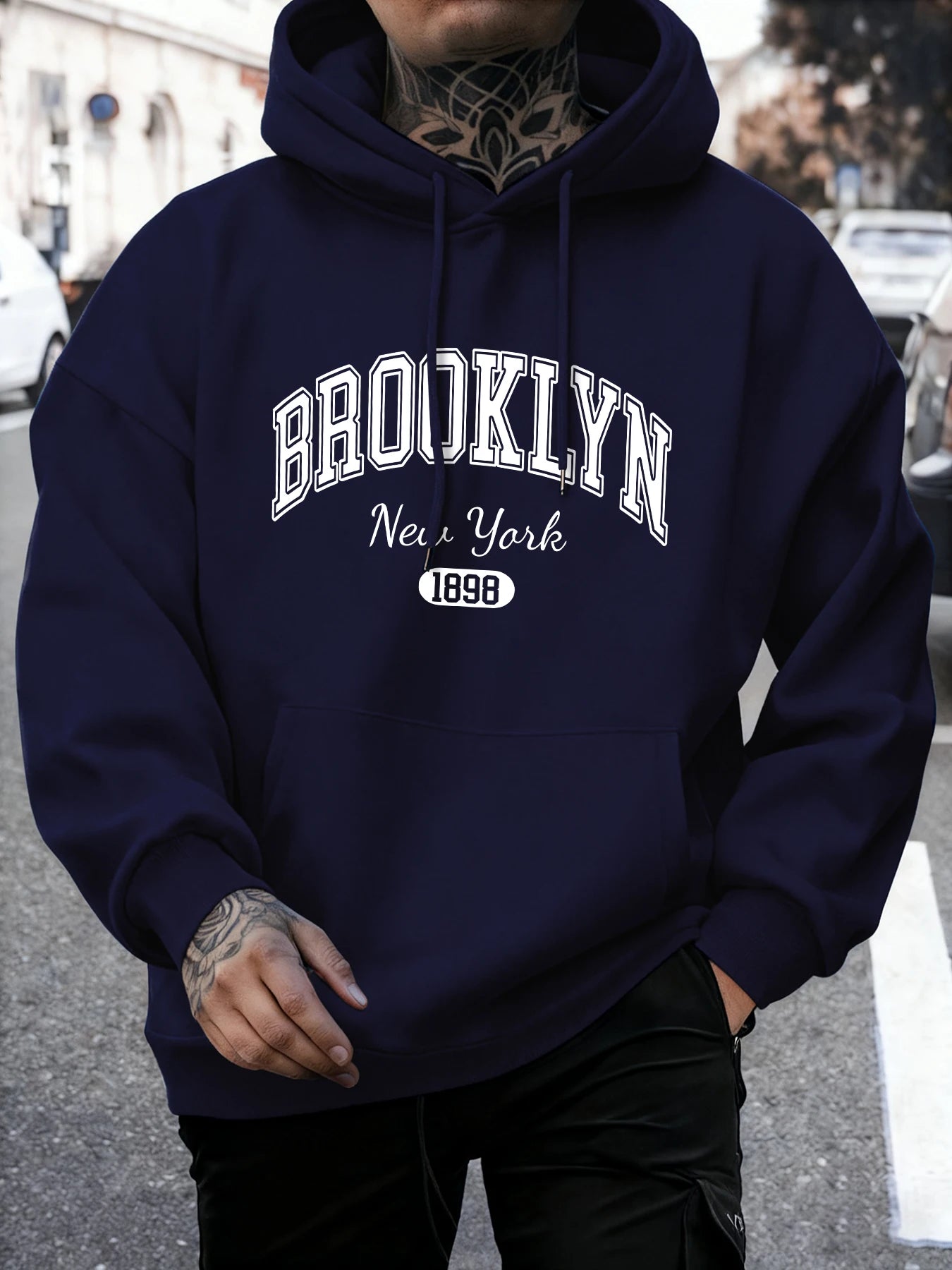 Sudadera Brooklyn New York para Hombre, Holgada, Vintage