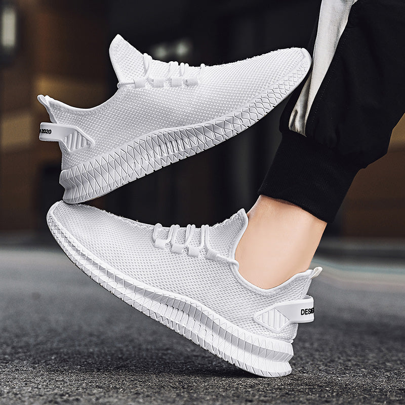 Zapatillas de correr transpirables para hombre, zapatos informales con plataforma a la moda para hombre, zapatos vulcanizados ligeros para mujer, zapatillas antideslizantes flexibles