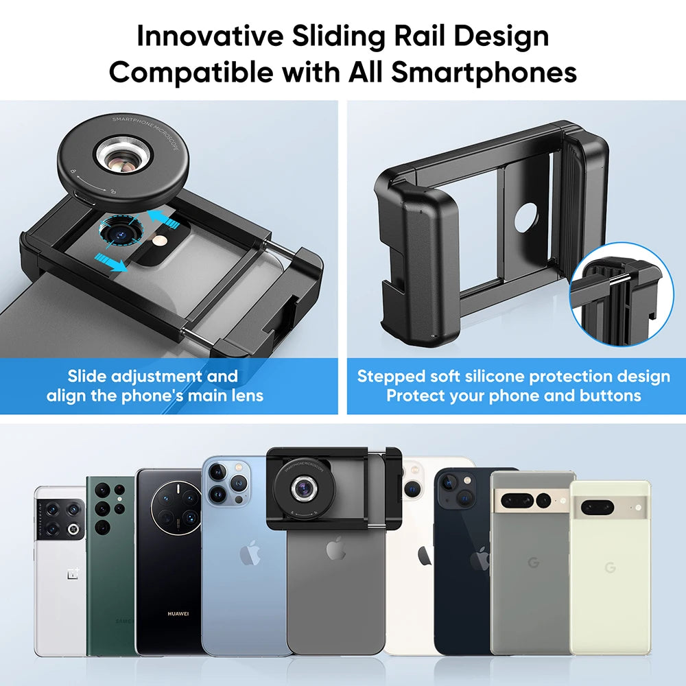 Lente de Microscopio Digital 100X para iPhone y Xiaomi