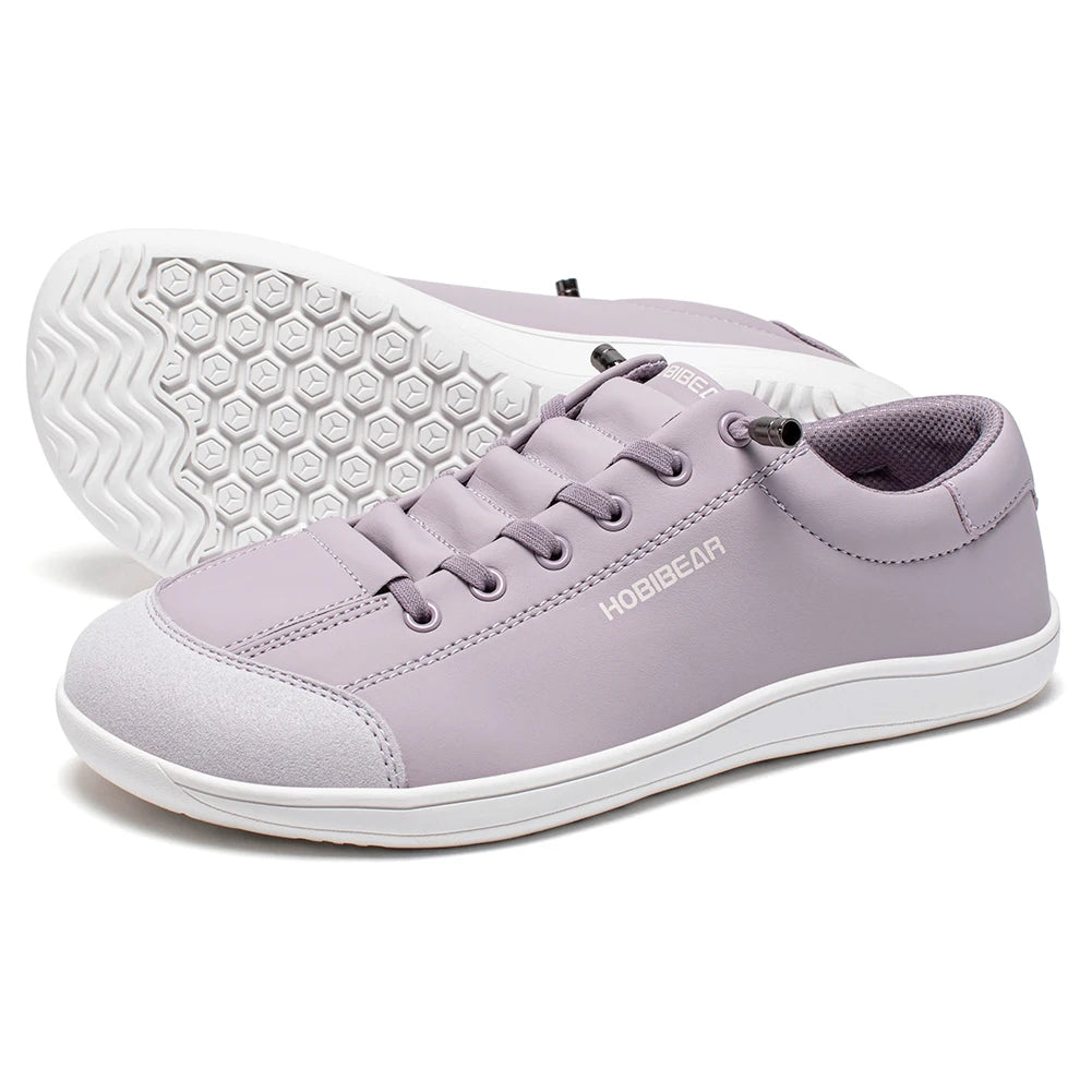 Zapatillas Descalzas Unisex HOBIBEAR, Punta Ancha de Cuero