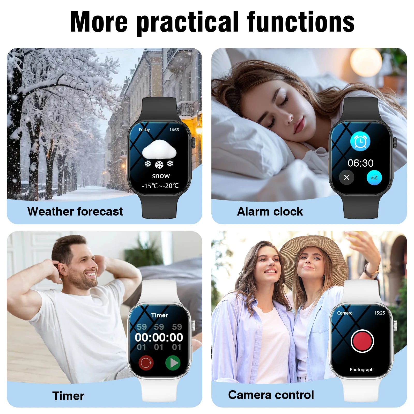 Reloj Inteligente P98 con Llamadas, Modos Deportivos y Recordatorios de Apps