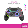 Controlador inalámbrico transparente HG-04D para PS5/PC/iOS/Android/Steam con BT 5,3, botón Macro, panel táctil, disparadores de llamada y Joystick