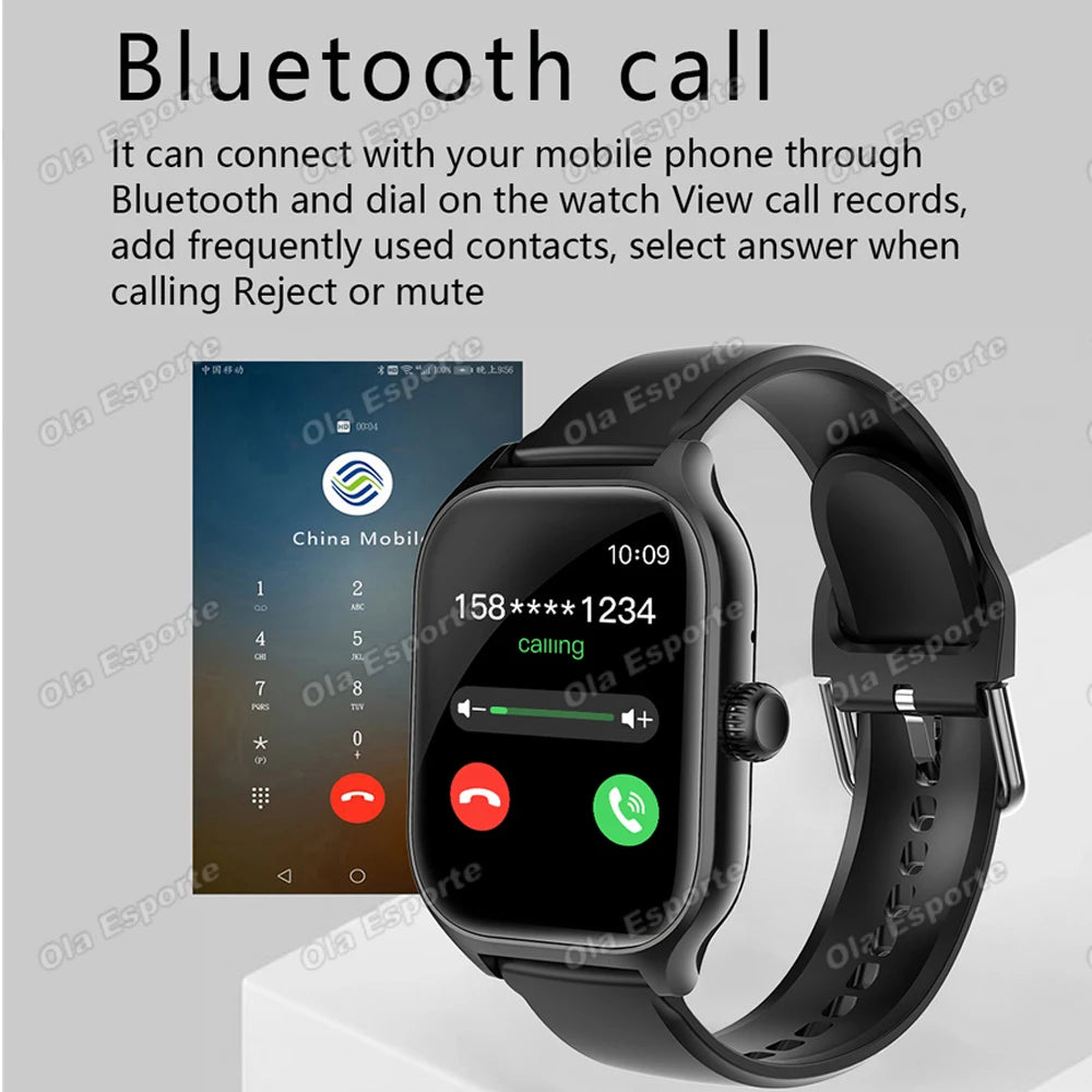 Reloj Inteligente para Hombre y Mujer, 2.01'', Resistente al Agua, Deportivo, con Respuesta a Llamadas, Monitor de Sueño, Podómetro, Alertas de Información, Nuevo