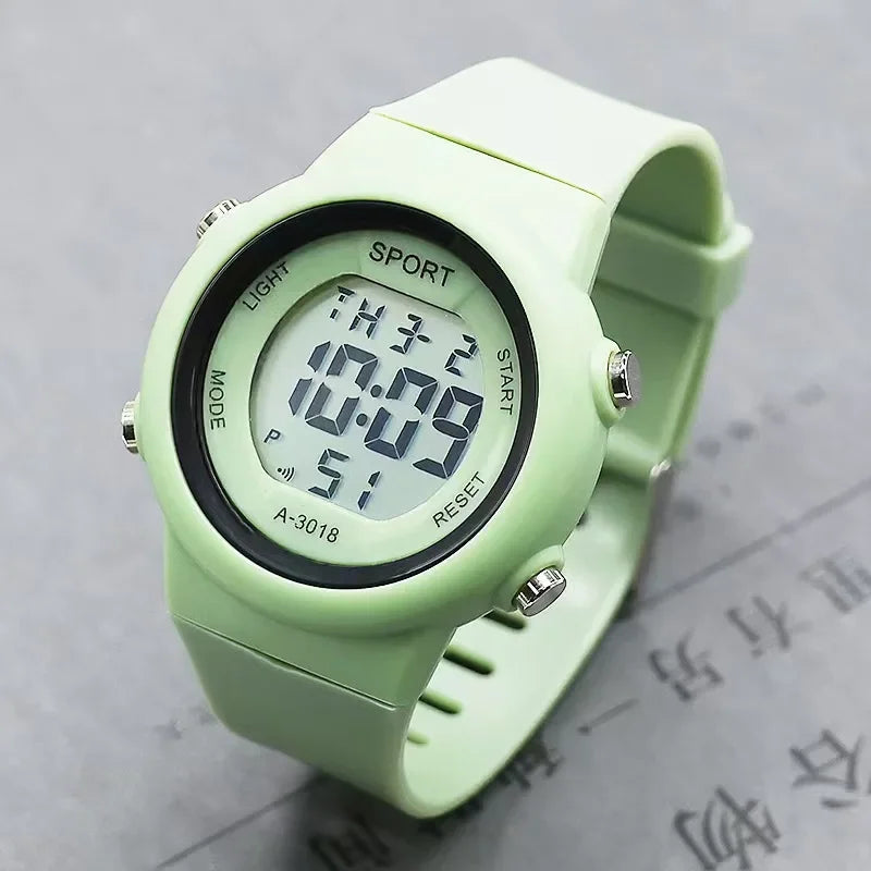 Reloj infantil con orejas de gato y pulsera, reloj digital impermeable, reloj deportivo electrónico LED para niñas, niños, estudiantes, regalo para niños