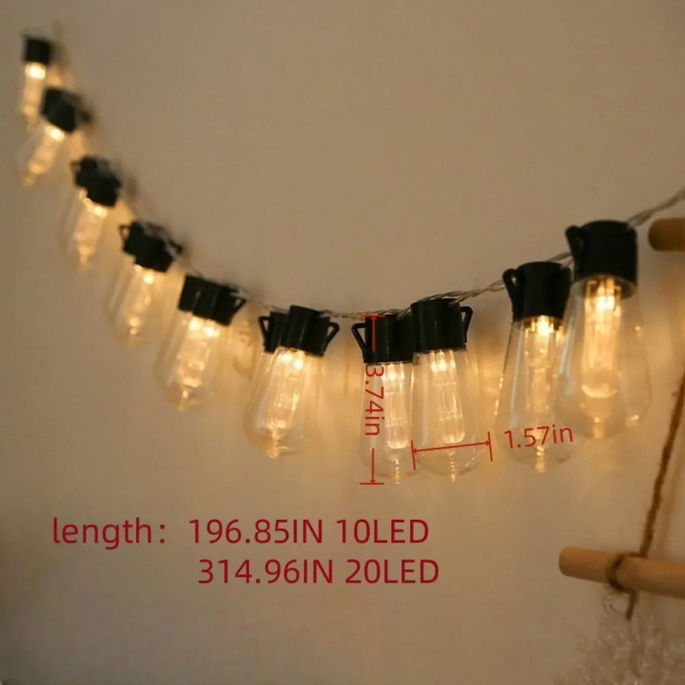 Cadena de Luces LED Solar Impermeable para Camping y Jardín
