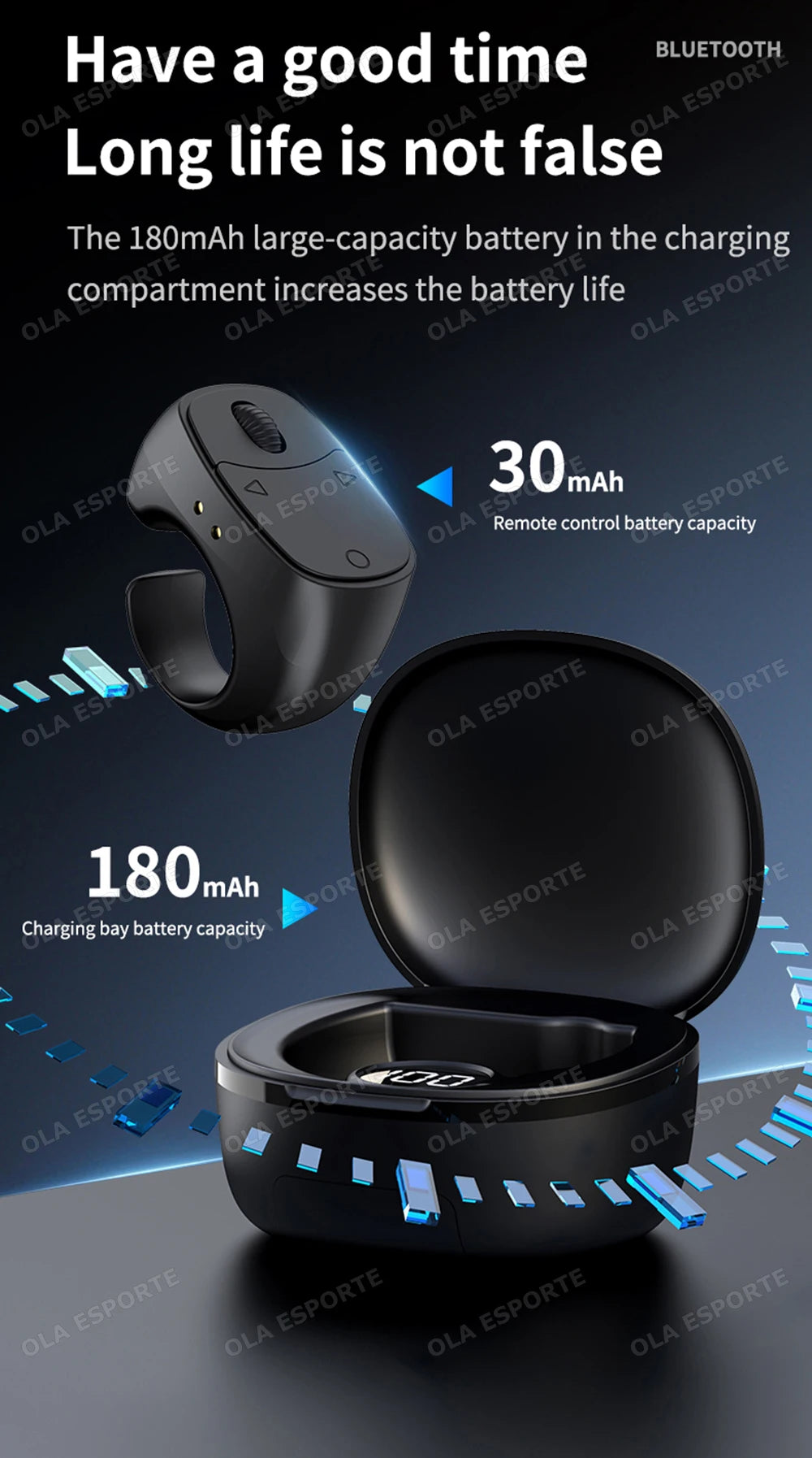 Anillo Control Remoto Bluetooth para Selfie y Video