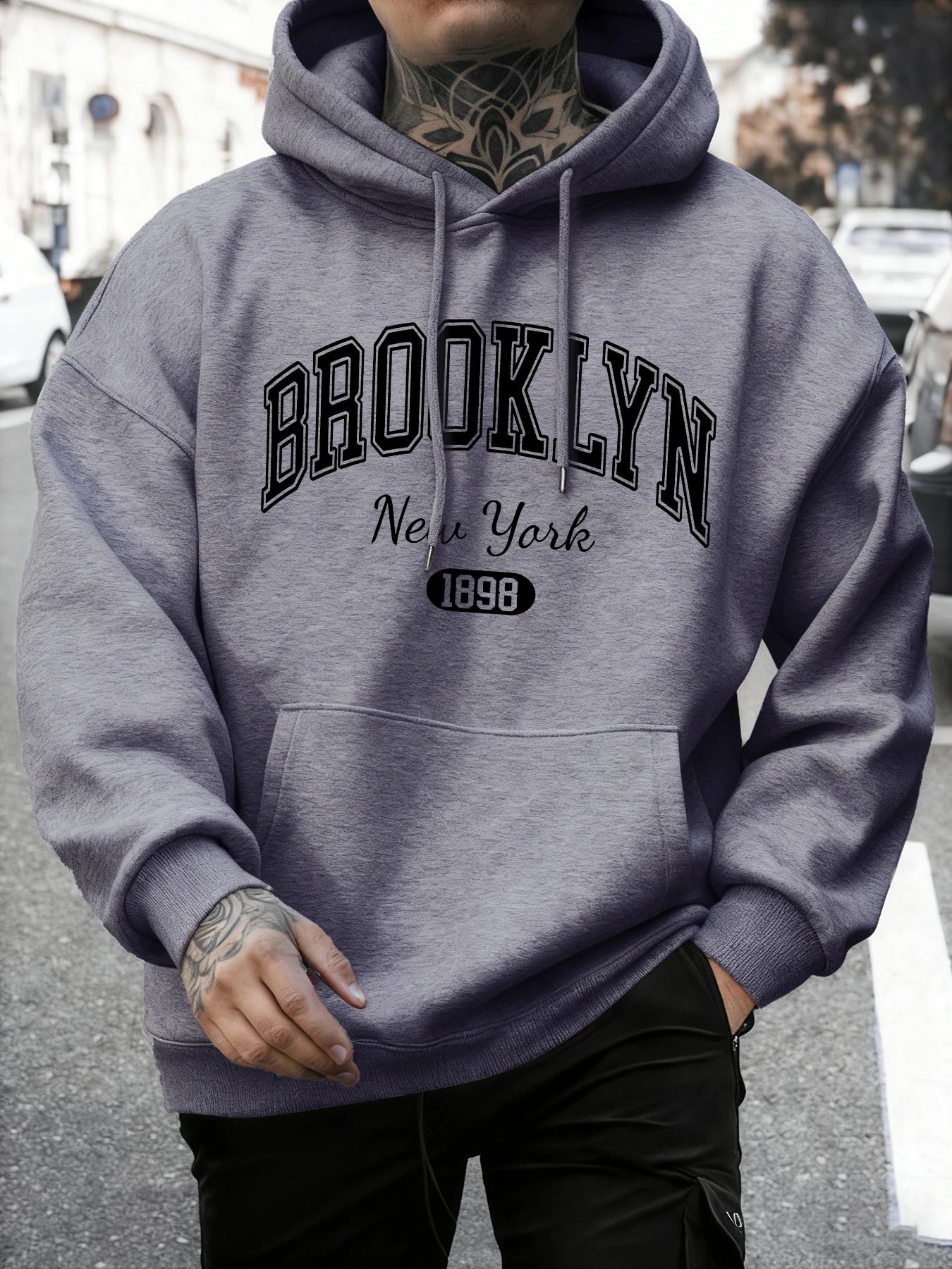 Sudadera Brooklyn New York para Hombre, Holgada, Vintage
