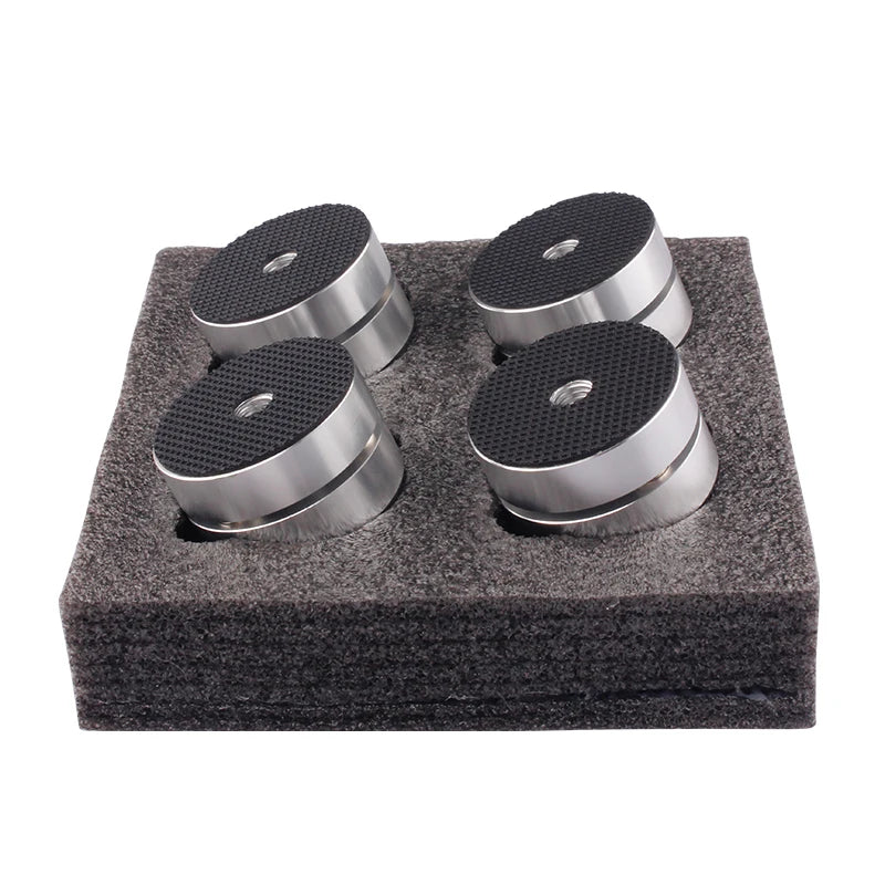 Altavoces de Audio HIFI de aleación de aluminio HiFi de alta gama, amplificador DAC CD, almohadillas para pies antigolpes, soportes de absorción de vibración, 4 Uds.