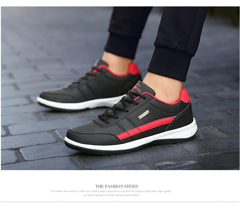 YRZL zapatos de hombre primavera otoño zapatillas impermeables para caminar ocio zapatos deportivos de cuero para hombre calzado antideslizante tenis para hombres
