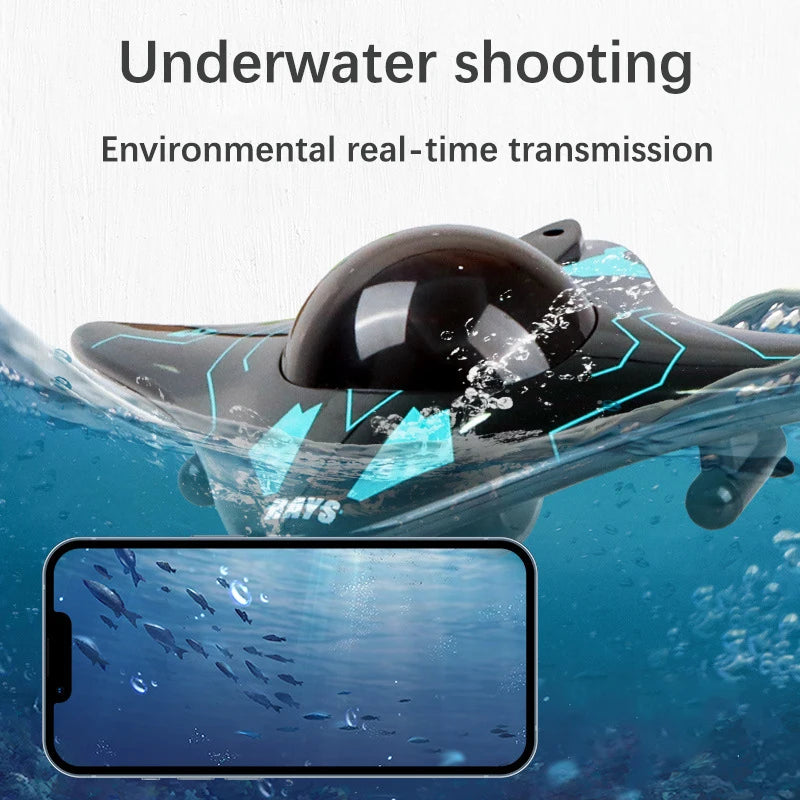 Mini Barco RC WiFi con Cámara Subacuática y Control de 6 Vías