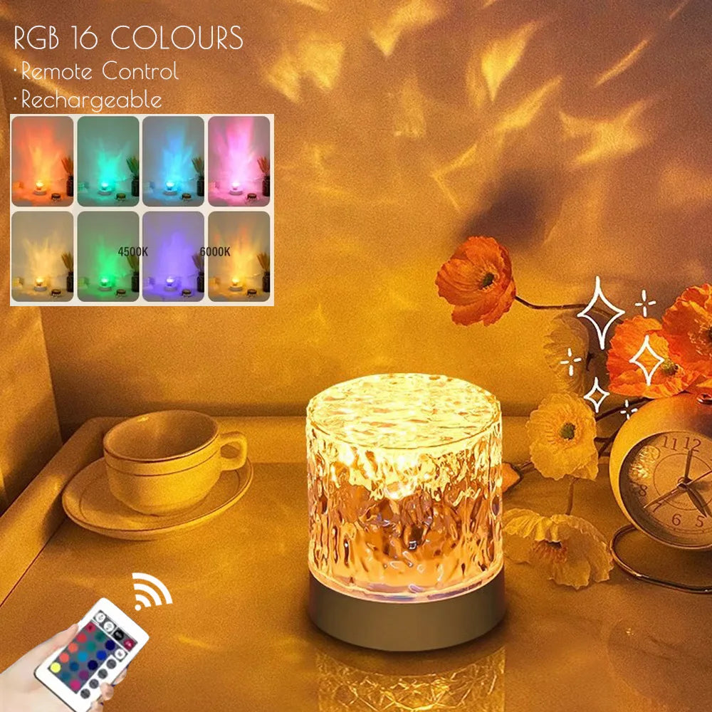 Proyector LED de Ondas de Agua con Luz Nocturna RGB