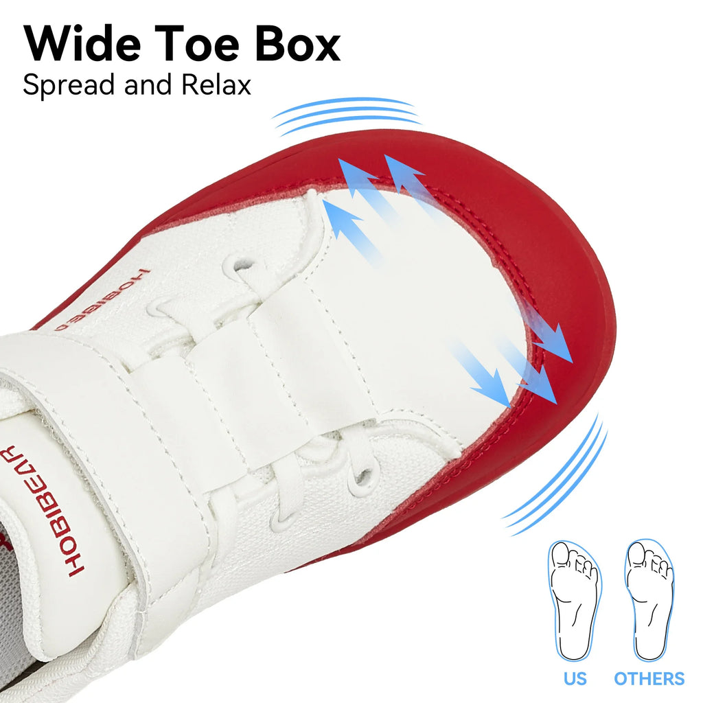 HOBIBEAR Zapatos descalzos de malla para niños y niñas, zapatillas de deporte con punta ancha, zapatos para caminar con caída cero (niño pequeño y grande)