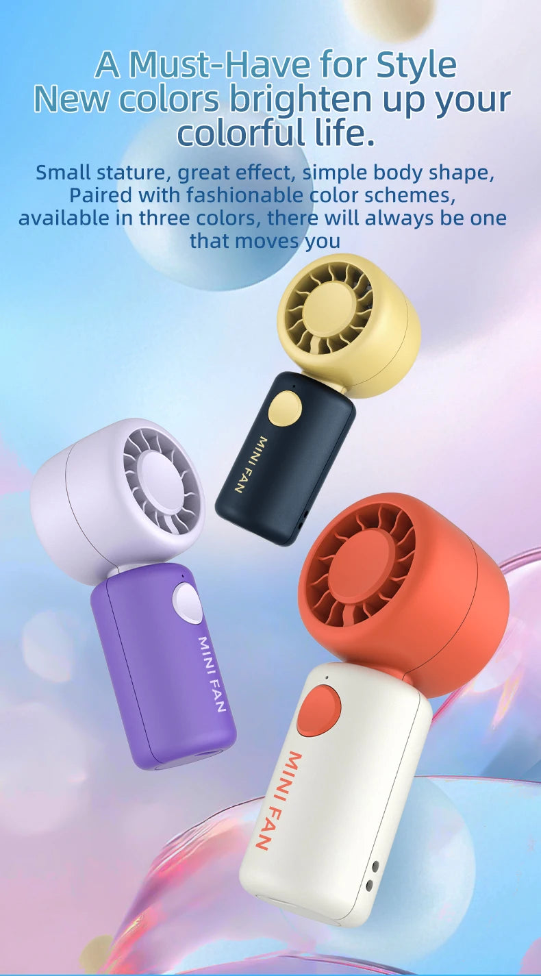 Mini Ventilador Portátil Recargable para Campamento