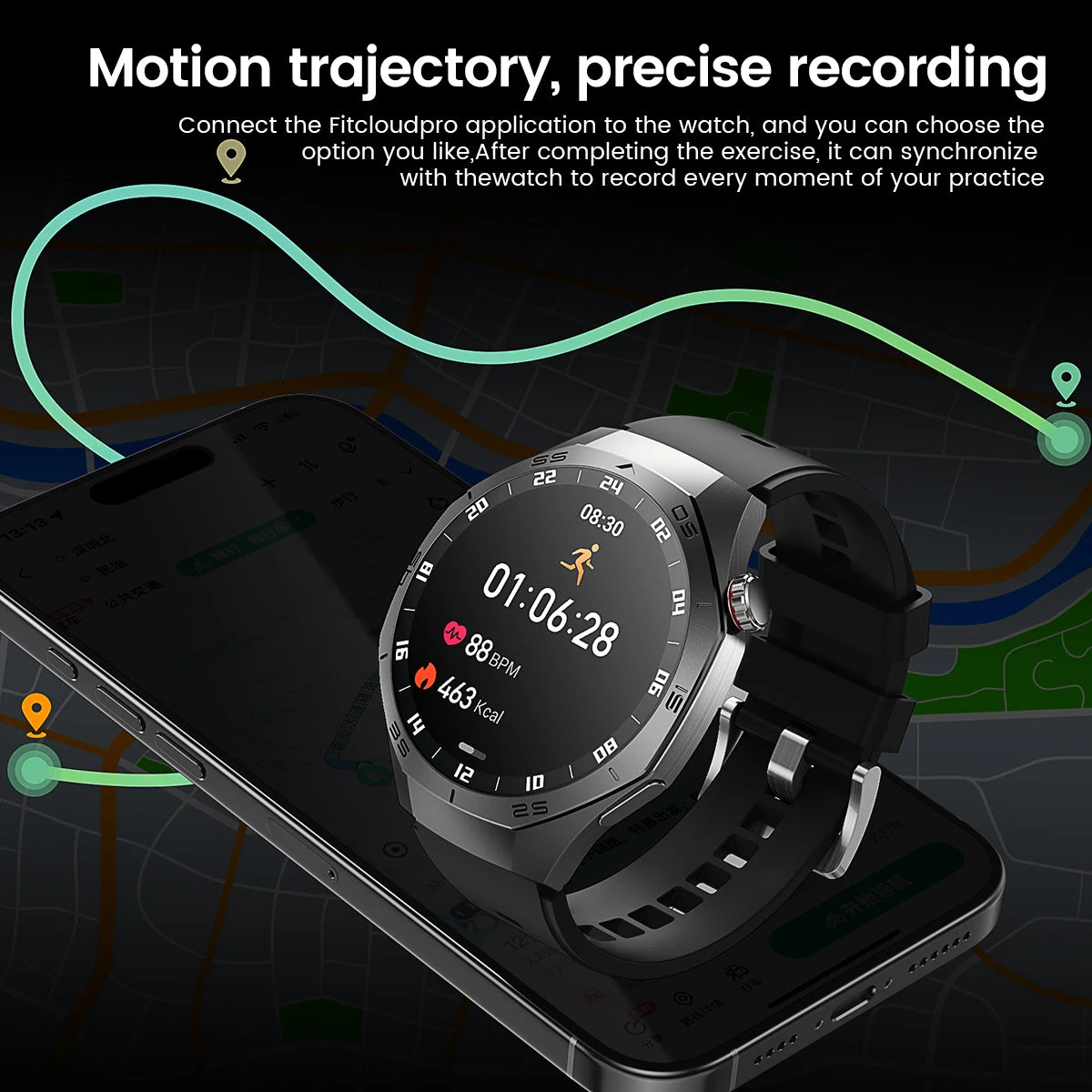 Nuevo watch5 Pro GPS NFC reloj inteligente hombres 360*360 pantalla AMOLED ritmo cardíaco Bluetooth llamada IP67 impermeable hombre Smartwatch 2025
