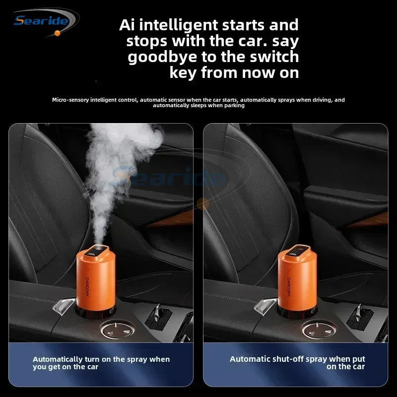 Humidificador purificador de aire para coche con difusor de aromas inalámbrico