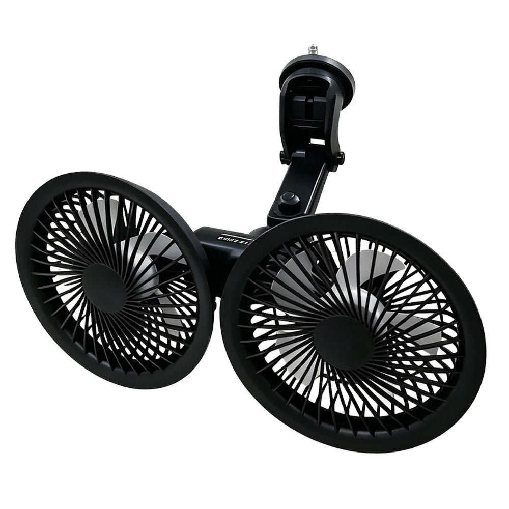 Ventilador de Coche USB Doble Cabezal 360°