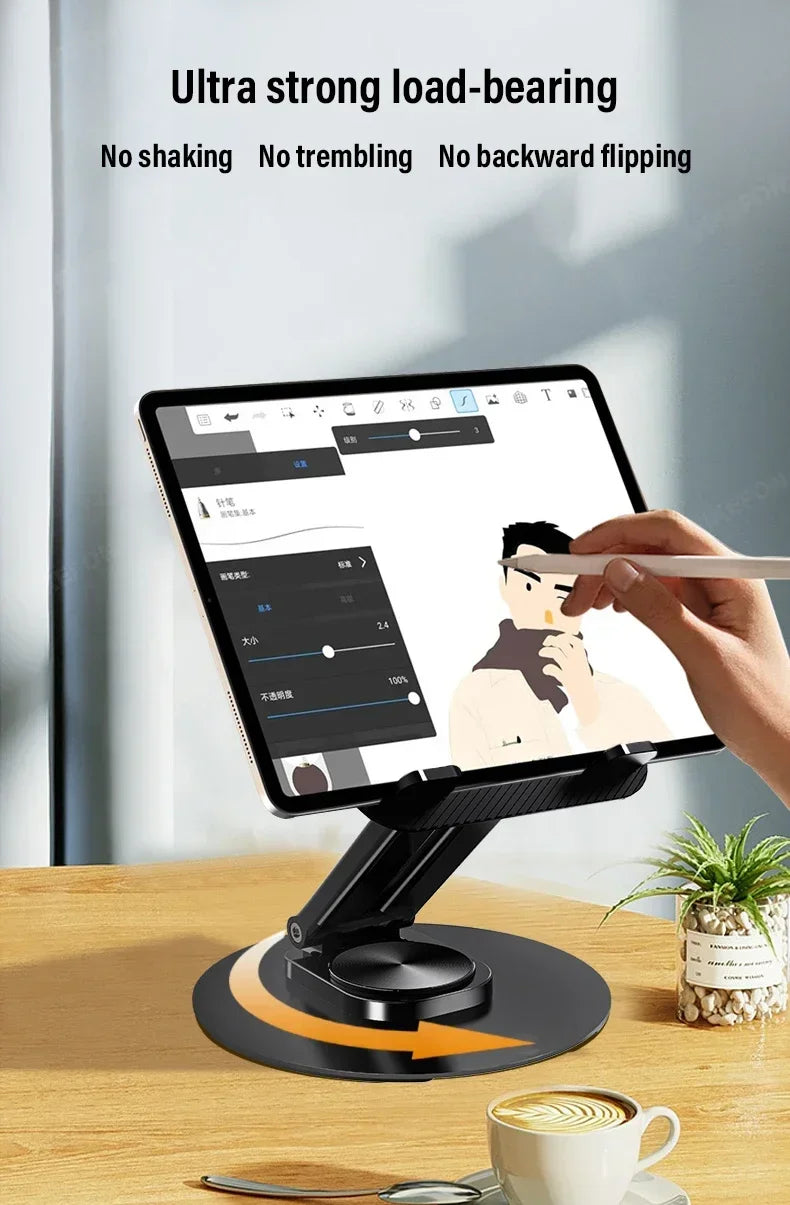 360 °   Soporte Giratorio para Teléfono, Tablet y Laptop, Antideslizante, para Escritorio, Oficina y Caminadora, Compatible con iPhone 17, 16, Samsung S26, S25