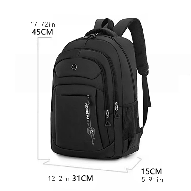 Mochila de viaje: gran capacidad, correas ajustables para los hombros, múltiples compartimentos, adecuada para la escuela, viajes y trabajo, tr