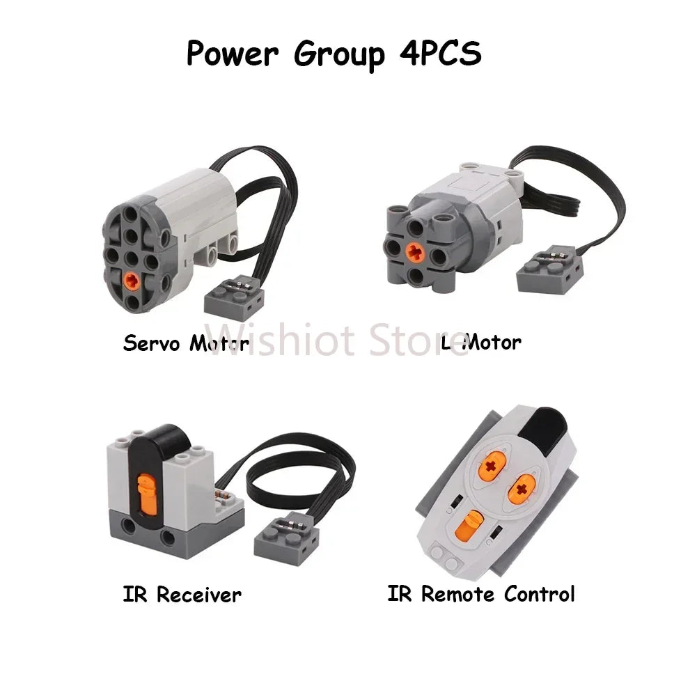 Funciones de energía técnica MOC compatibles con Legoeds, Motor M 8883, Control remoto modificado, grupo de energía, tren, caja de batería de litio 9686