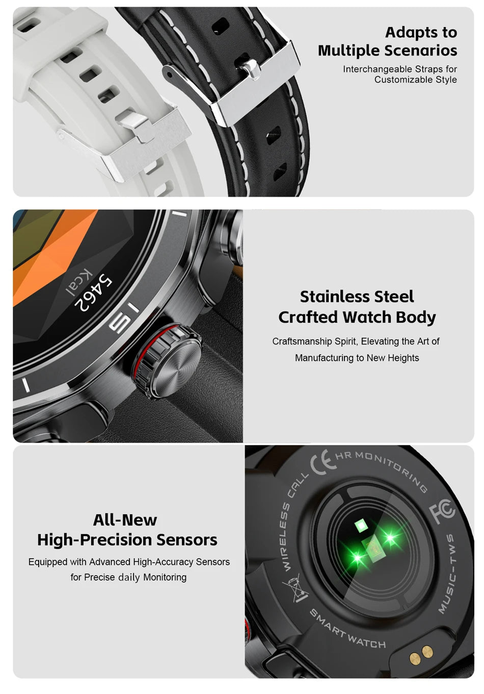 Smartwatch LIGE 2 en 1 con auriculares TWS, llamadas Bluetooth y monitor de salud