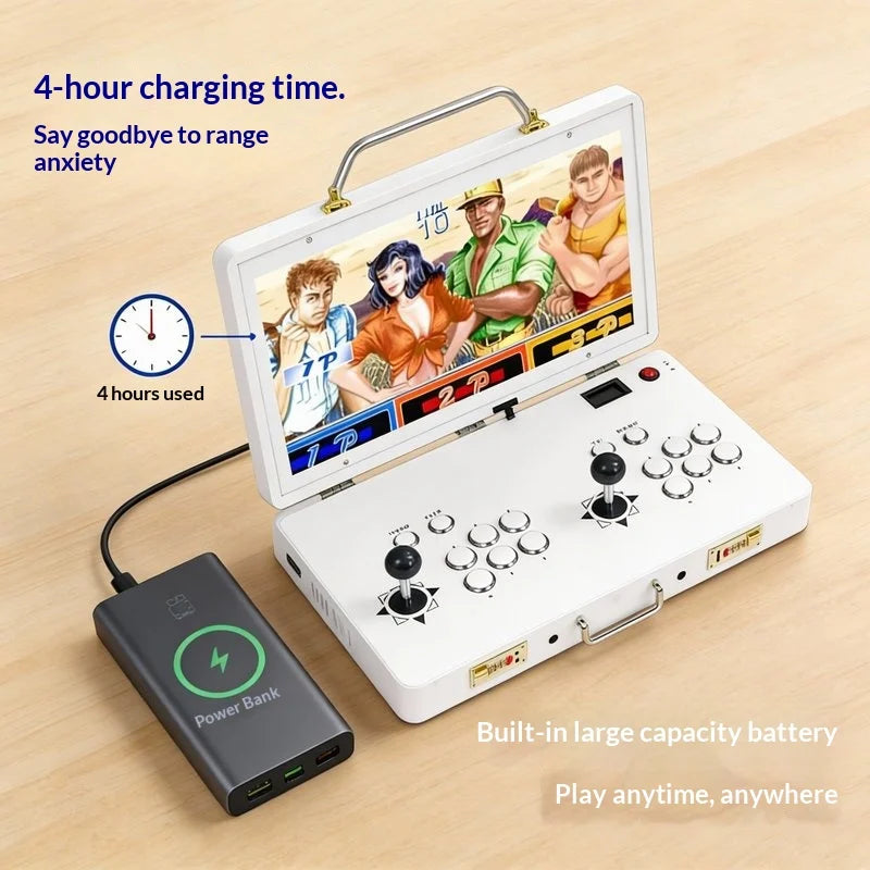 Máquina de Juegos Arcade con Doble Joystick, Portátil, Pantalla HD Integrada, Modelo 2026, para Uso Doméstico, Conexión a TV, Juego de Lucha Clásico Retro