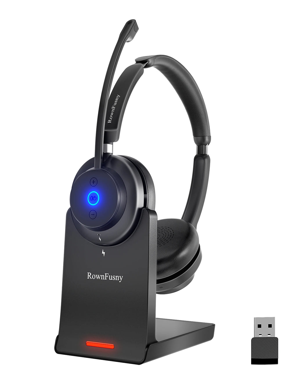 Rownfusny Auriculares Bluetooth USB para Trabajo