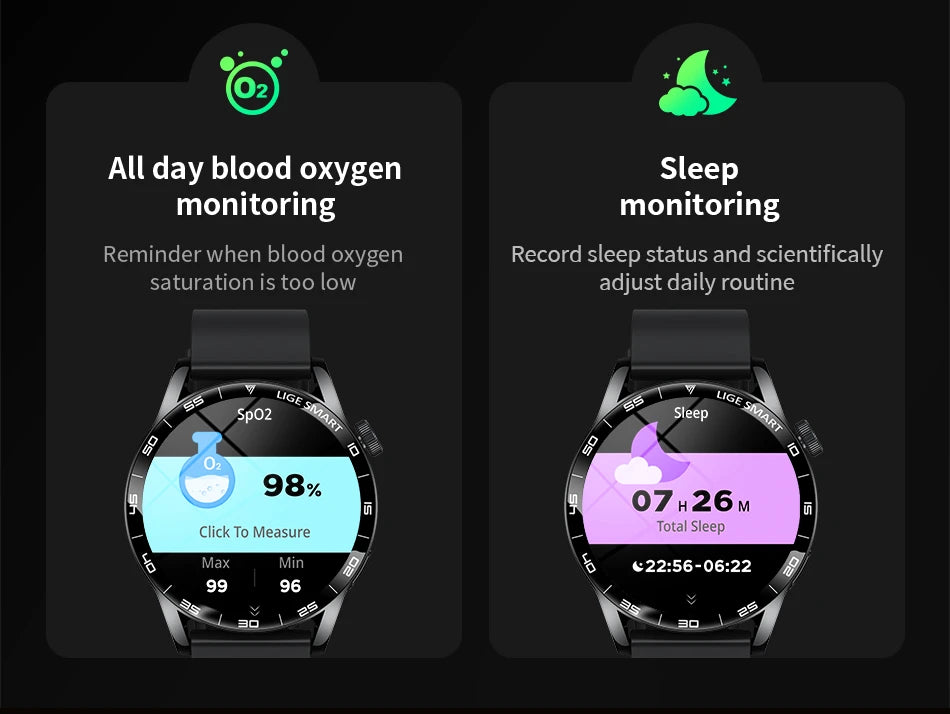 LIGE Reloj Inteligente HD 1.38 Bluetooth
