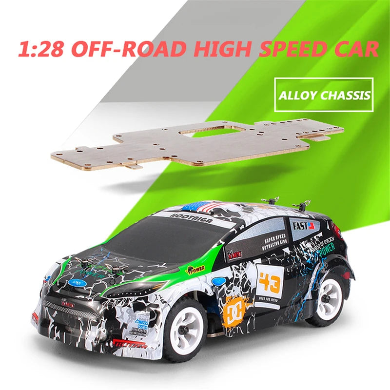 Wltoys RC 284019 Control remoto 1/28 30 Km/H Mosquito de carreras de alta velocidad 2,4 GHz todoterreno RTR Rally Drift Car