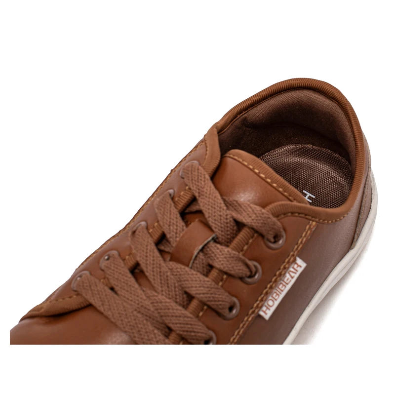 HOBIBEAR Zapatos minimalistas de punta ancha, zapatillas Unisex descalzas con caída cero, zapatos casuales de moda de cuero Artificial