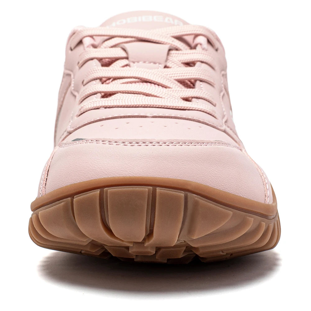 HOBIBEAR Zapatos de punta ancha Zapatillas de deporte unisex artificiales descalzas Zapatos de viaje al aire libre con cordones casuales para mujeres y hombres