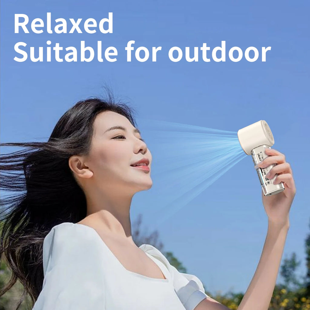 Ventilador de mano digital turbo de alta velocidad con 100 niveles ajustables, silencioso, portátil, botones físicos mecha transparentes