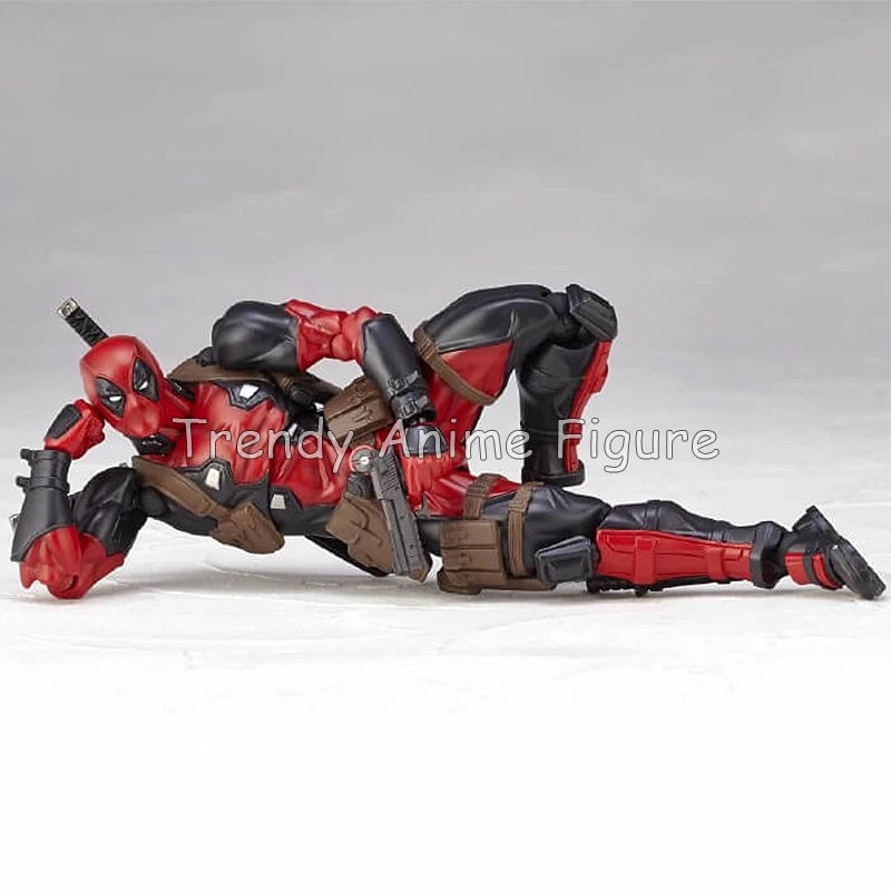 Figura de Acción Revoltech Deadpool, Kaiyodo Amazing Yamaguchi, Figuras de X-Men, Modelo de PVC de 16 cm, Muñeco de Wade Wilson Deadpool