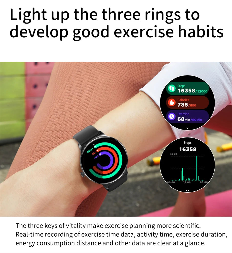 Reloj Inteligente LIGE AMOLED con Monitor Menstrual