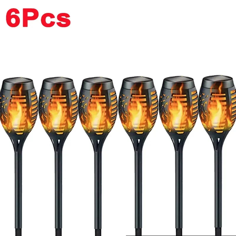 Luces Solares Antorcha Llama para Jardín Impermeable