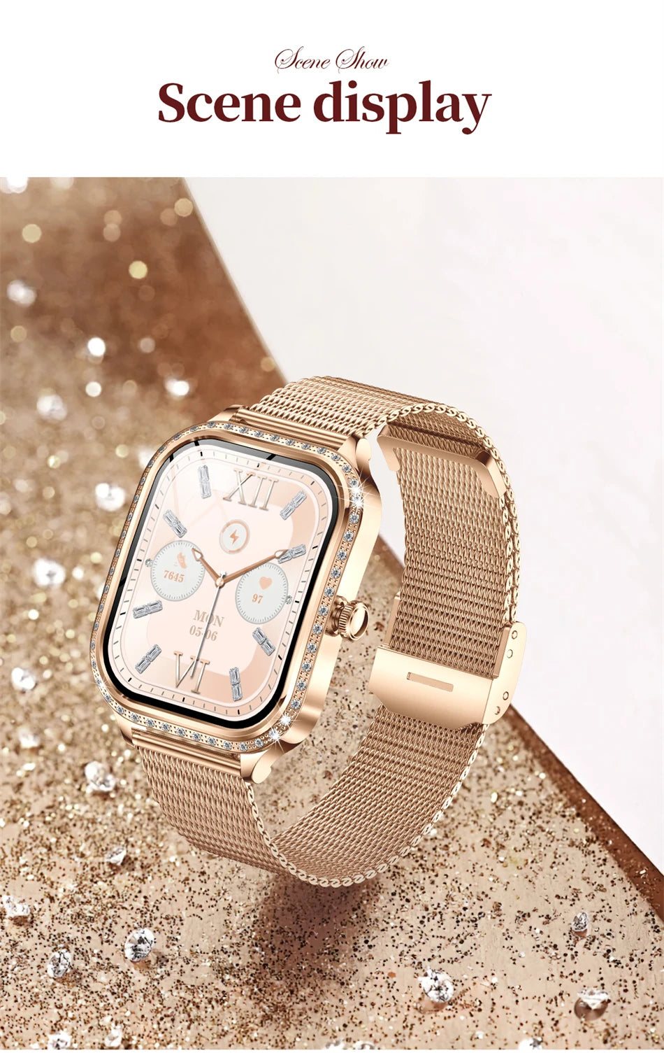 Reloj Inteligente Mujer HD 1.75 Fitness Bluetooth