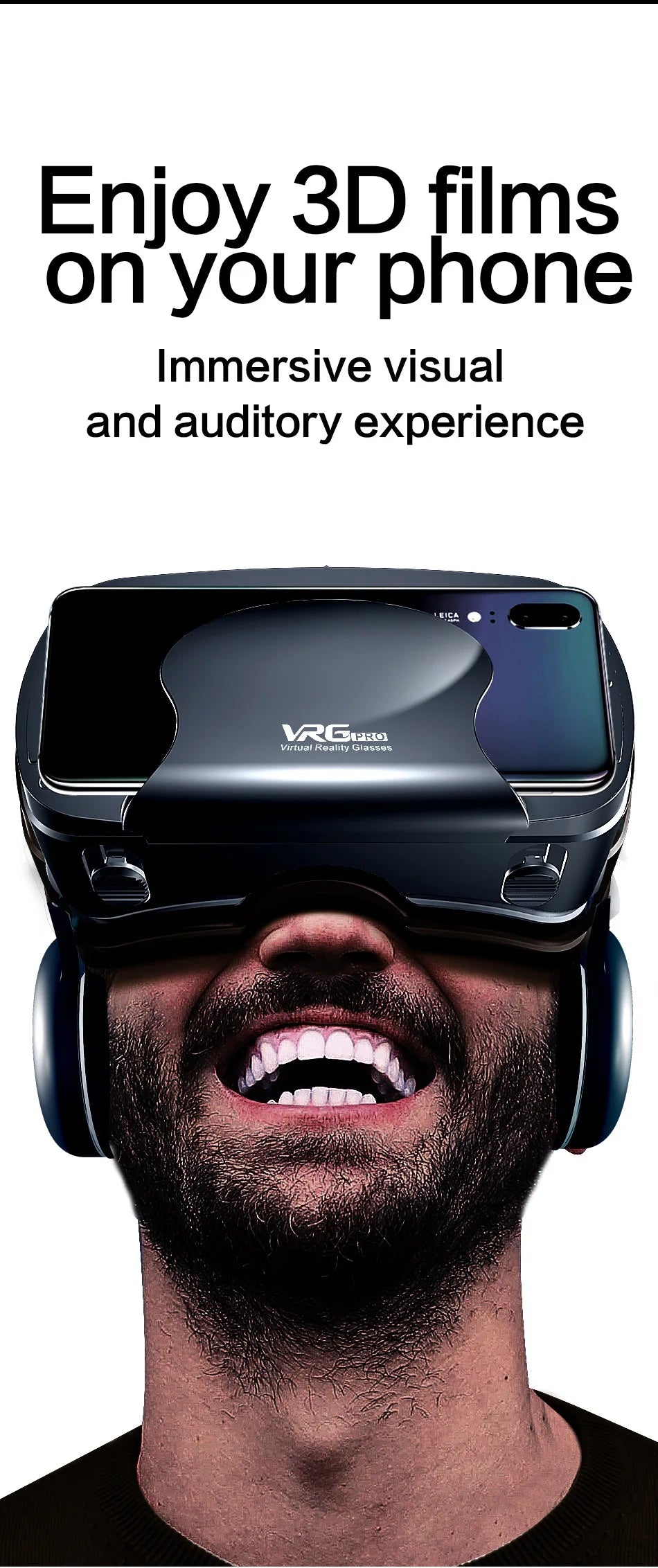 Gafas VR, Auriculares 3D, Dispositivos de Realidad Virtual, Casco, Lentes Viar, Gafas para Teléfono Inteligente, Controlador de Juegos Inteligente, Set de Gafas VR