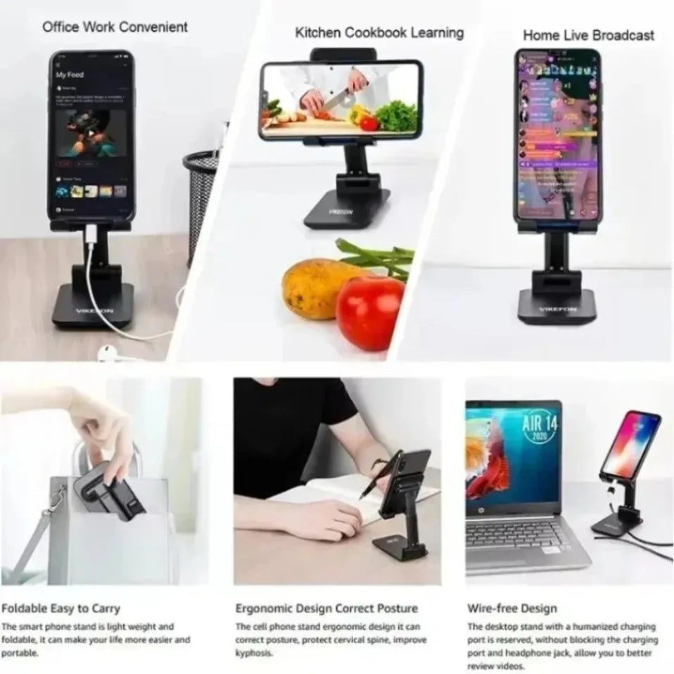 Soporte Universal para Teléfono Móvil, Soporte de Escritorio para Tablet, Soporte Ajustable para Escritorio, Soporte Flexible para Transmisión en Vivo, Compatible con Todos los Teléfonos