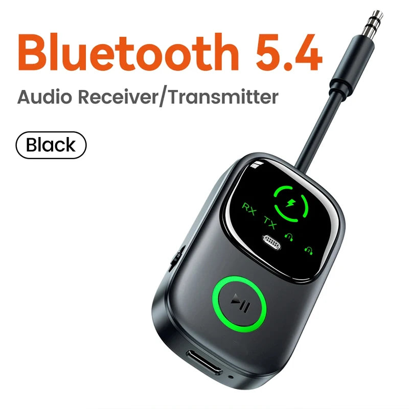 Nuevo receptor/transmisor de audio Bluetooth 5,4, adaptador Bluetooth para televisores, auriculares, coches y otros dispositivos con un conector de 3,5mm