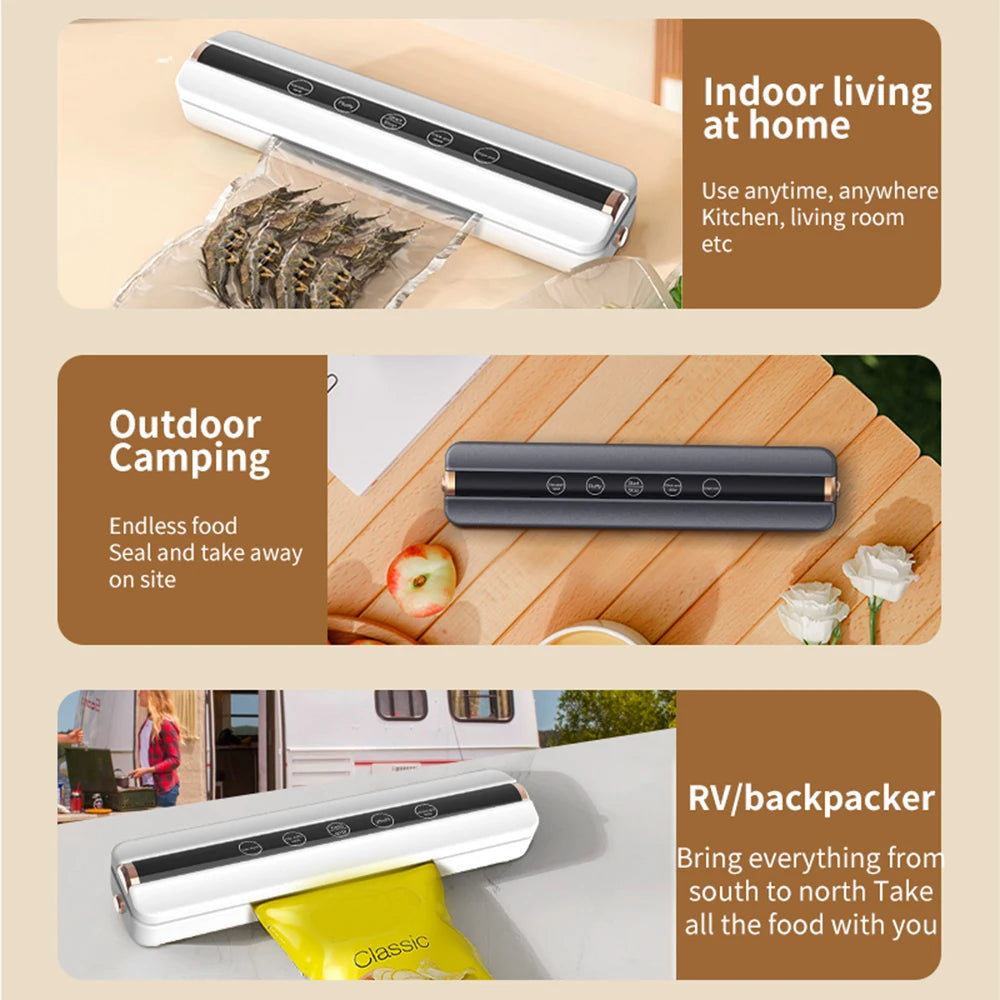 Selladora al Vacío Inalámbrica USB para Alimentos