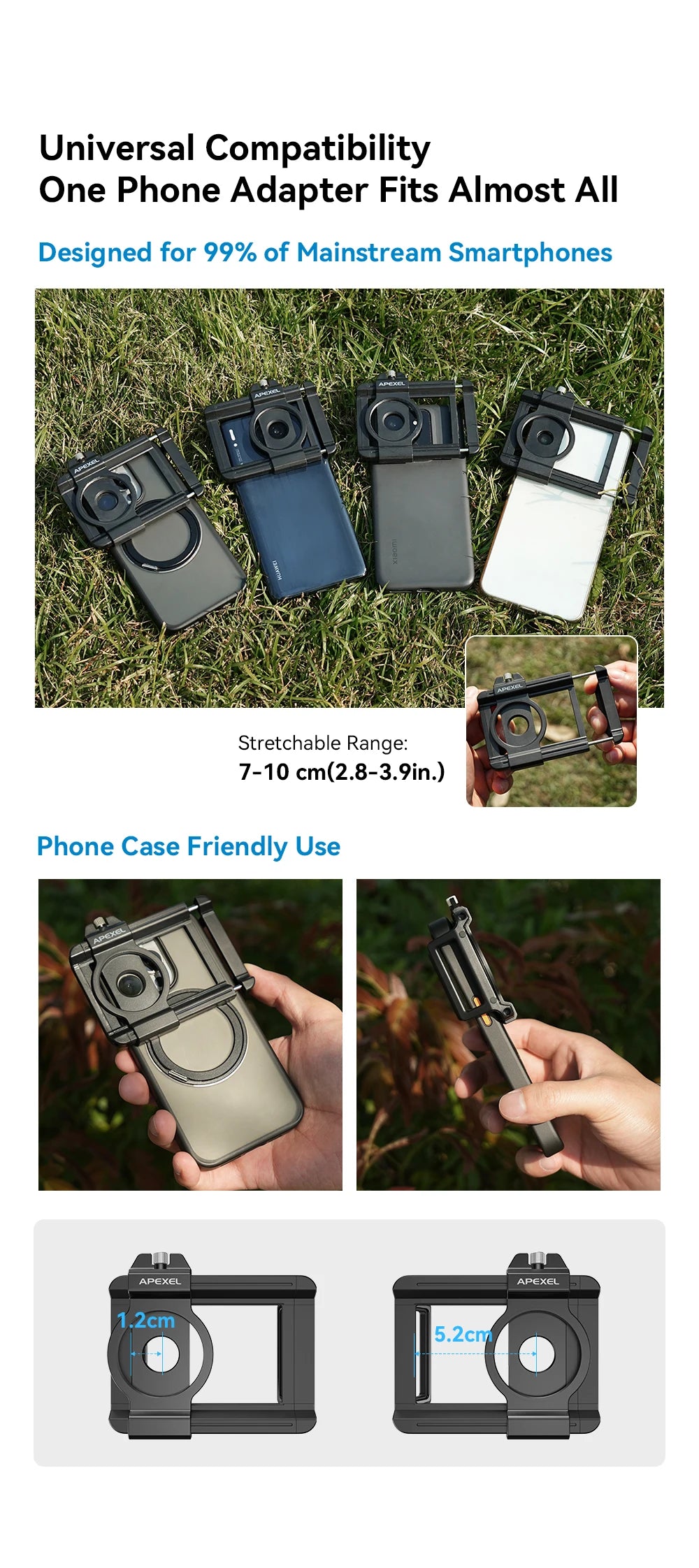 Lente Teleobjetivo APEXEL 20x-60x para Smartphone con Trípode