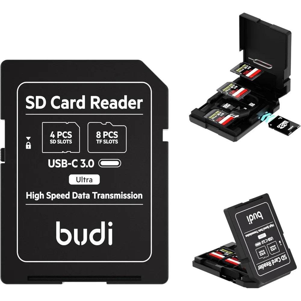 Estuche con Lector USB-C para Tarjetas de Memoria SD/TF