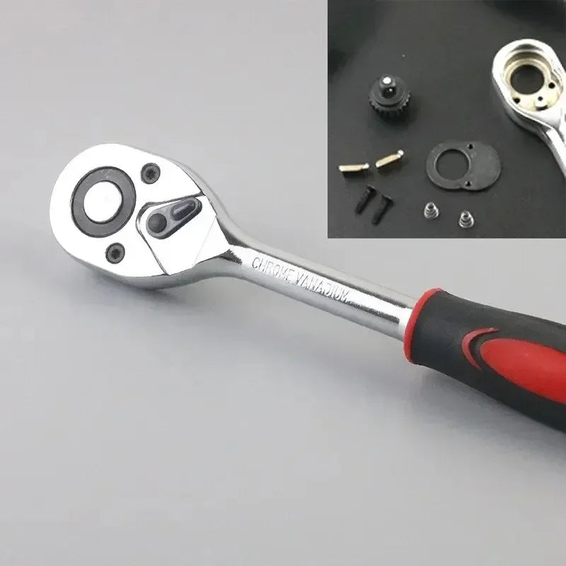 Juego de llaves de trinquete, herramienta de reparación de automóviles, llave de trinquete, destornillador, Kit profesional de metalurgia, 46 Uds.
