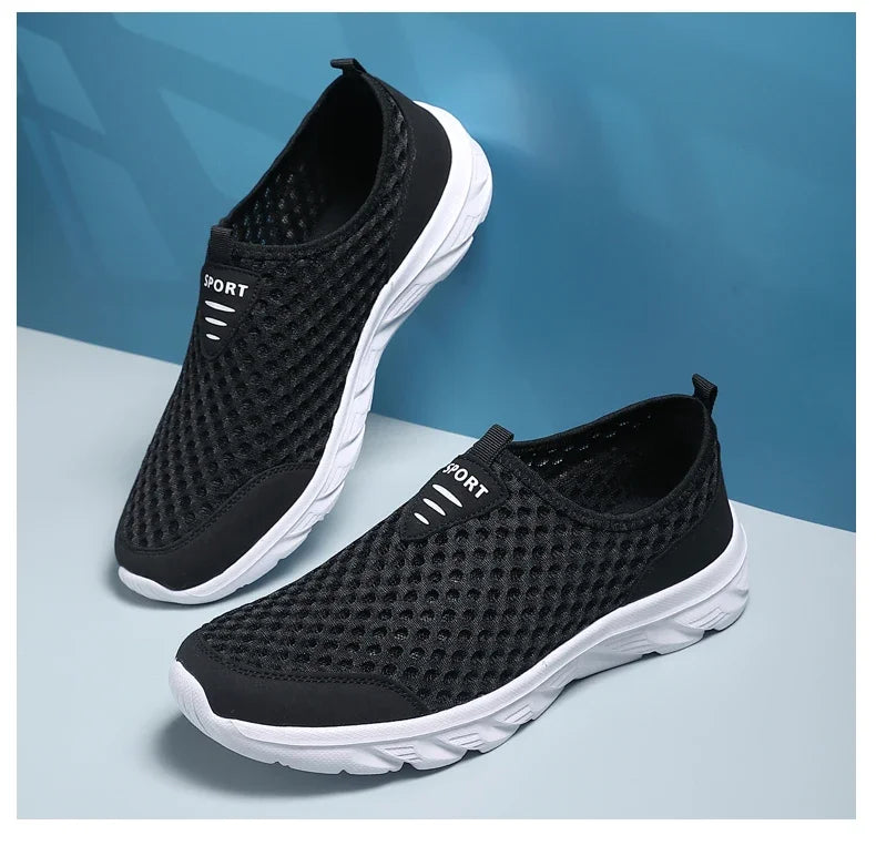 YRZL, zapatos informales ligeros para hombre, zapatillas informales transpirables sin cordones para hombre, zapatos planos antideslizantes para caminar al aire libre, talla 39-46