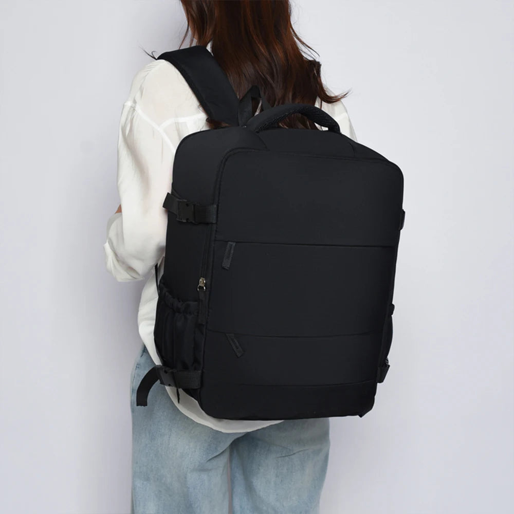 Mochila de Viaje Multibolsillos con Compartimento para Zapatos, Mochila para Portátil de 16 Pulgadas, Bolsa de Mano Ligera para Uso Diario y de Viaje