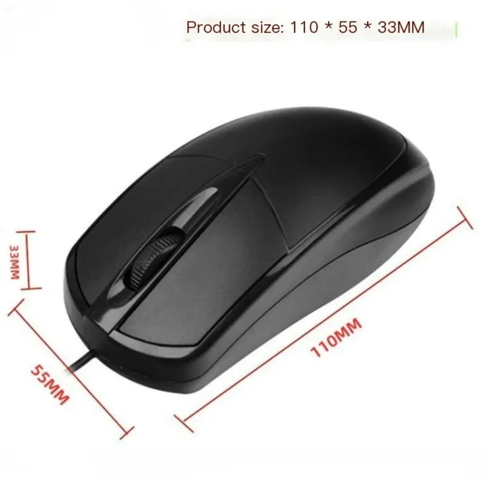 Ratón óptico USB con cable para ordenador portátil, ratón para el hogar y la Oficina, rodillo antideslizante 3D de 1200DPI, accesorios de ordenador para PC y escritorio