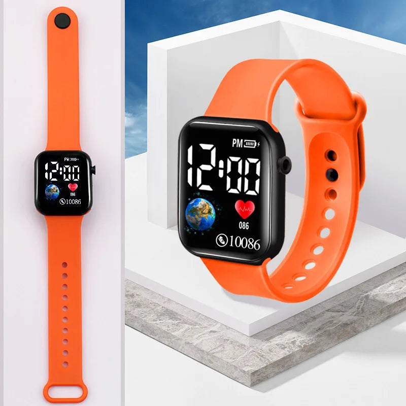 Relojes YIKAZE para niños, reloj Digital LED para niños, correa de silicona, reloj de pulsera electrónico de dibujos animados, reloj deportivo para niños y niñas, regalos