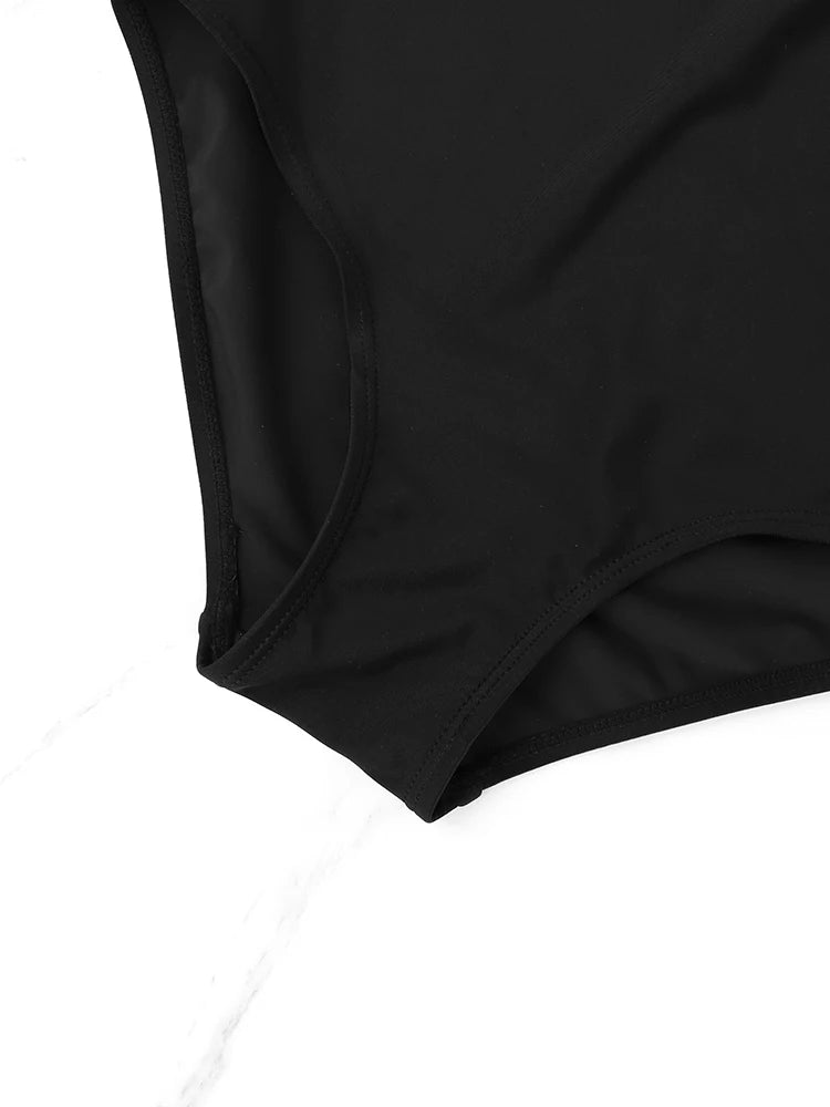 Traje de baño de una pieza con cremallera para mujer, estilo deportivo de playa de verano, nuevo traje de surf de manga larga con cremallera, traje de baño de una pieza para mujer