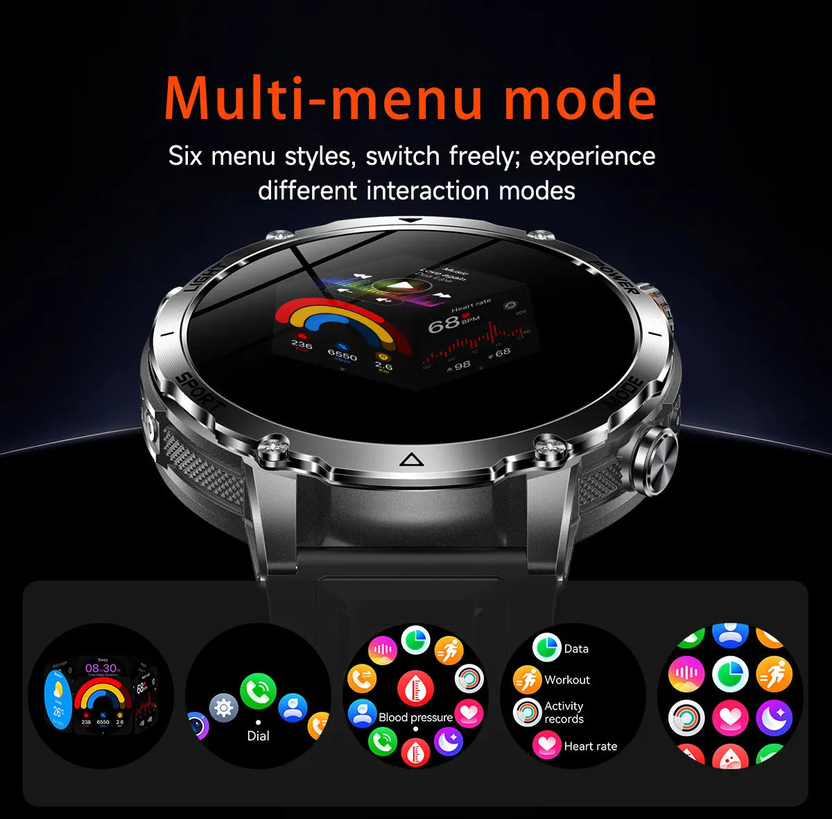 Relojes Inteligentes GPS 1400mAh AMOLED Linterna